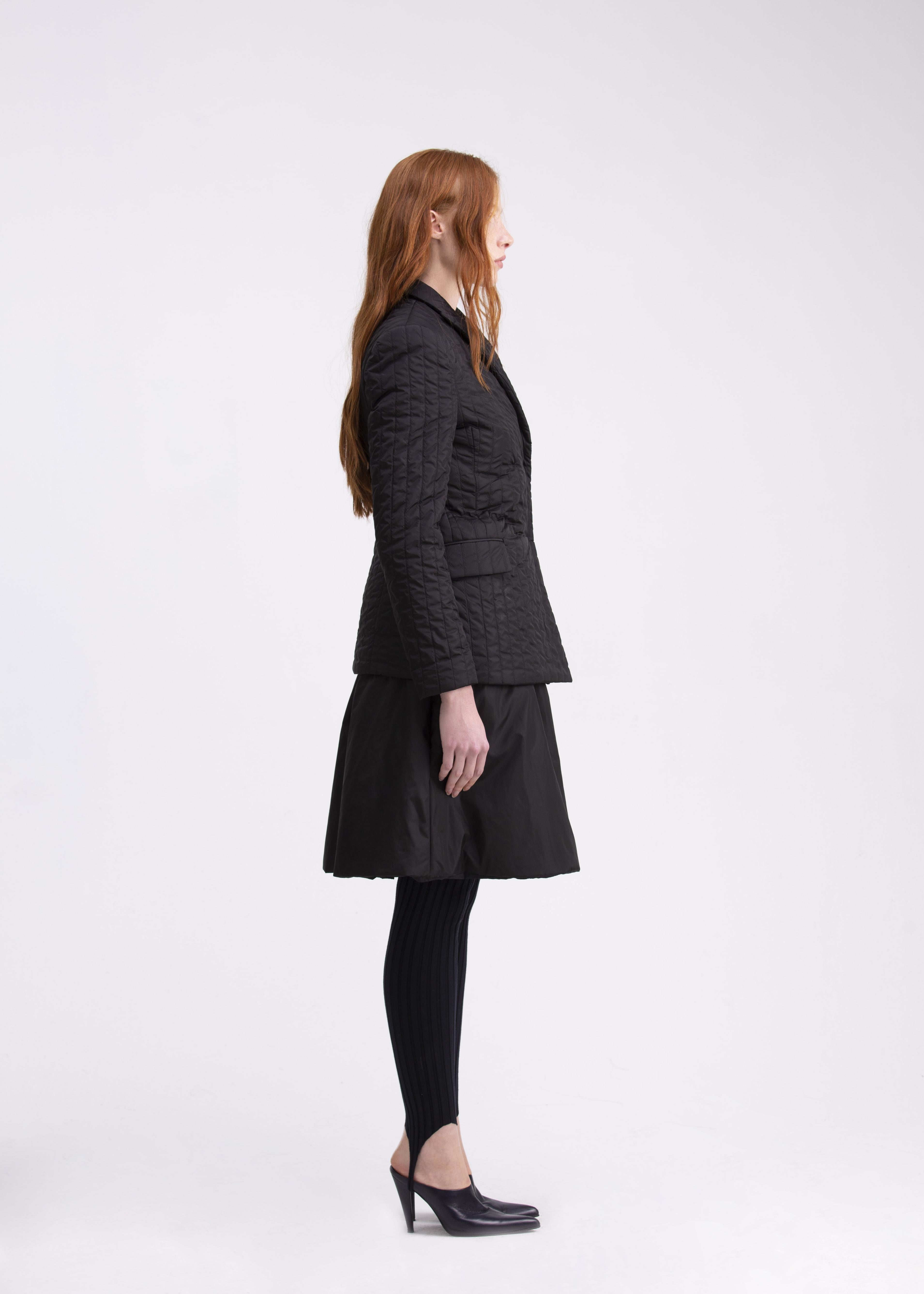 Giacca doppiopetto 6 bottoni trapuntata nera GC04ROA1010T999 GENTE