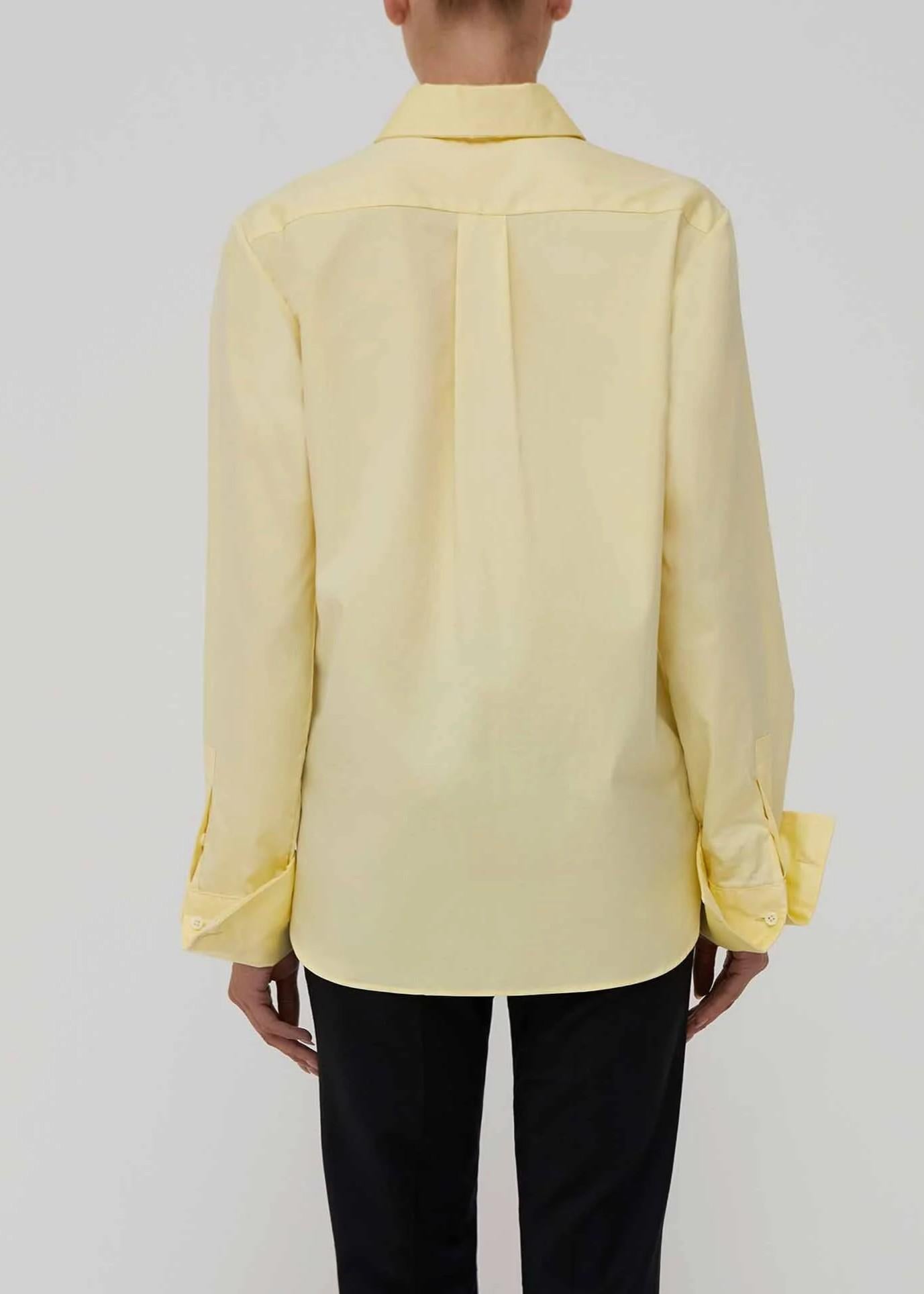 Amiya Camicia Britannia Gialla in Popeline AM39YELLOW AMIYA