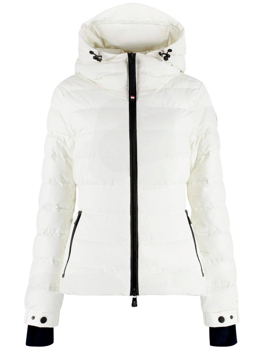 MONCLER CHESSEL WHITE SHORT DOWN JACKET WITH HOOD