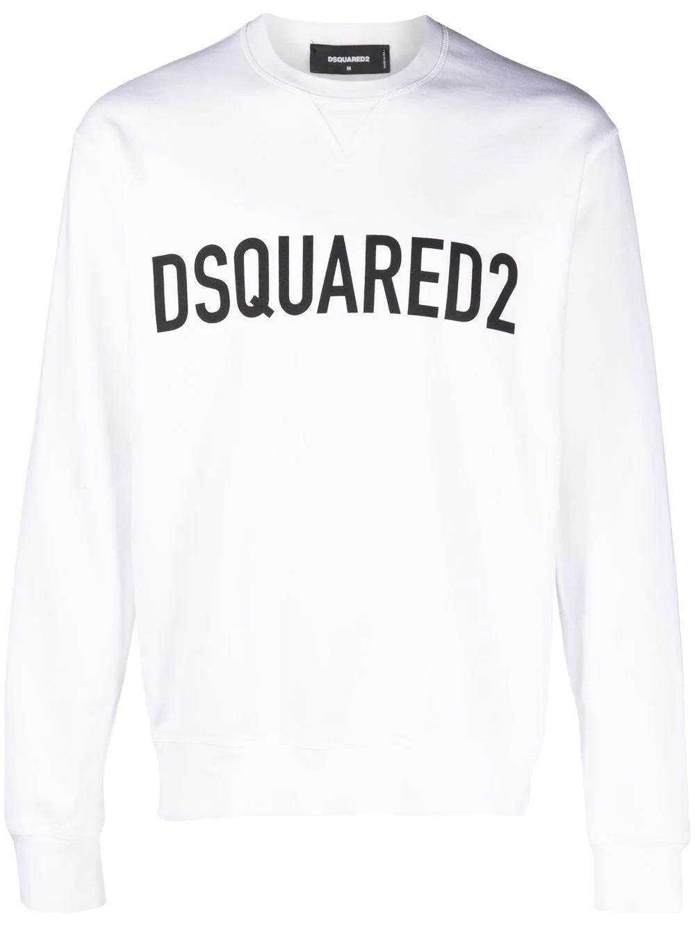 DSQUARED2 WHITE SWEATSHIRT WITH LETTERING LOGO