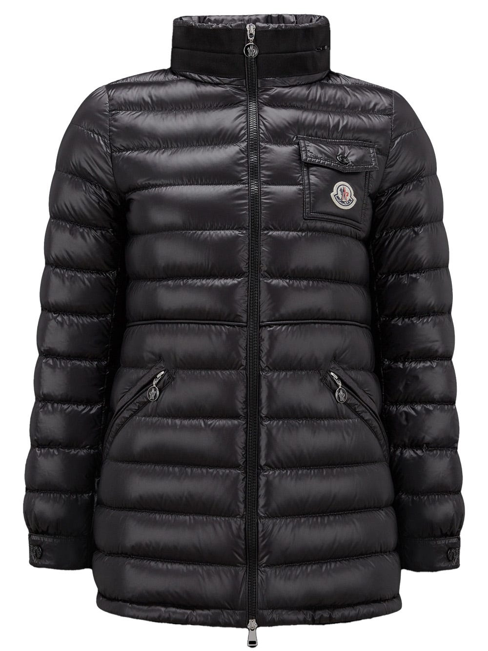 Moncler Madine Black Short Down Jacket In Nero | ModeSens