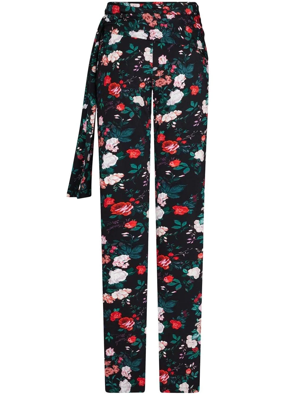 RABANNE STRAIGHT PANTS WITH FLORAL PRINT