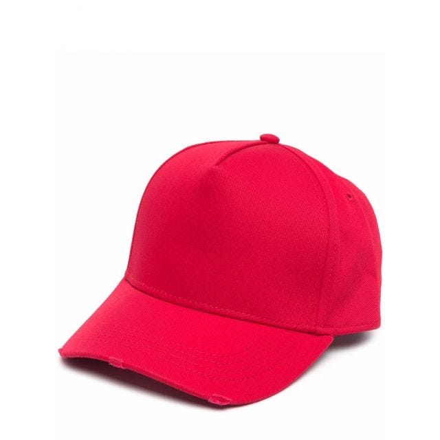 Cappello da baseball rosso con ricamo logo