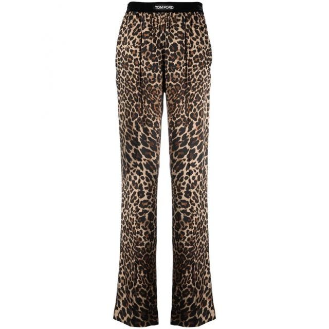 Pantaloni leopardati