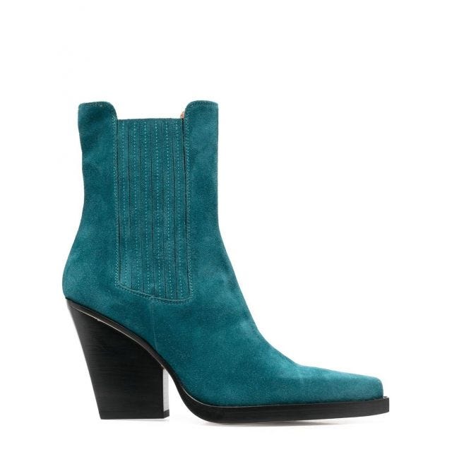 Teal Blue Dallas ankle boots