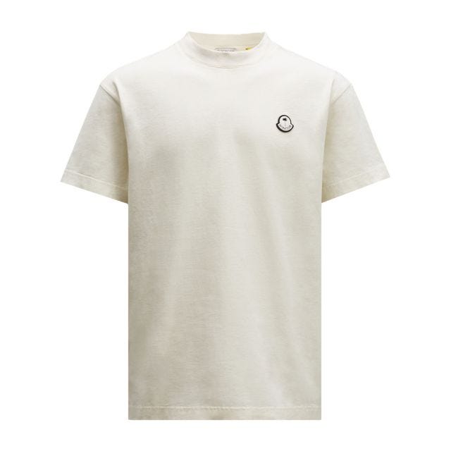 8 Moncler Palm Angels- White Logo T-shirt