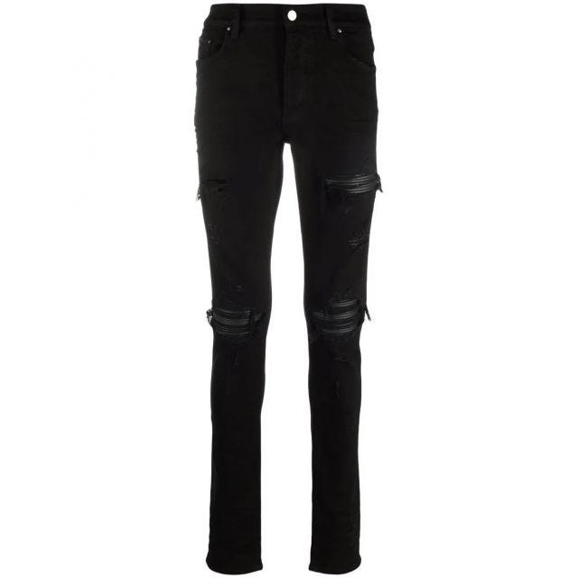 Jeans skinny MX1 neri con strappi