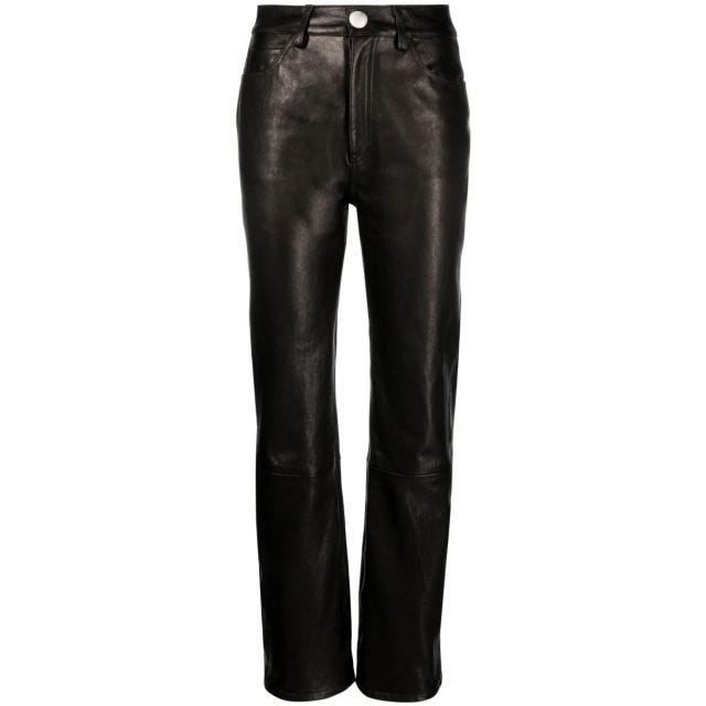 Shiny black 2024 leather trousers