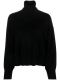 Black roll-neck cashmere sweatshirt