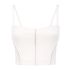 Top bianco a corsetto