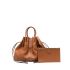 Brown drawstring Di tote bag