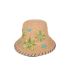 Bucket flower rafia hat