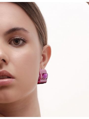 Desi Pink Earrings with Pink Crystals
