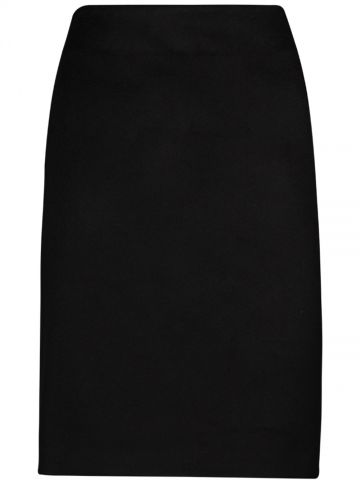 Black knee-length skirt 
in wool