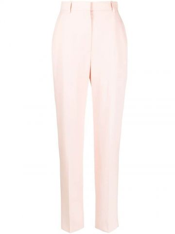 Pink high waist tailored trousers