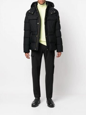 Black 'Skillman' down jacket in technical fabric