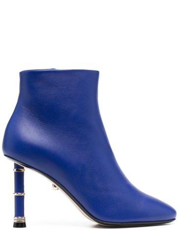 Diana blue heeled ankle boots