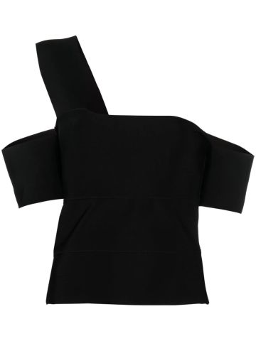 Black one-shoulder top