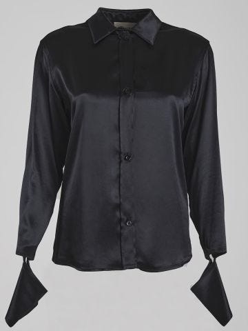 Black satin shirt