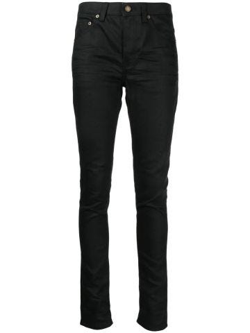 Black skinny jeans with medium waist