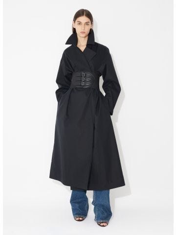 Cotton trench coat with belt