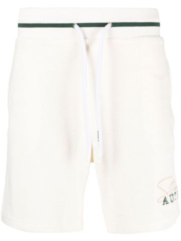 White sport shorts with Staple embroidery