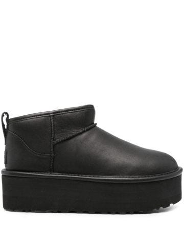 Classic Ultra Mini black leather boots