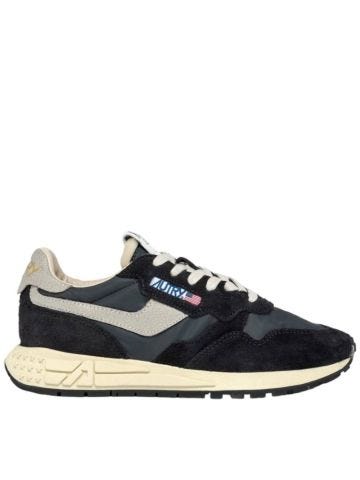 Sneakers low Reelwind in nylon e suede nero