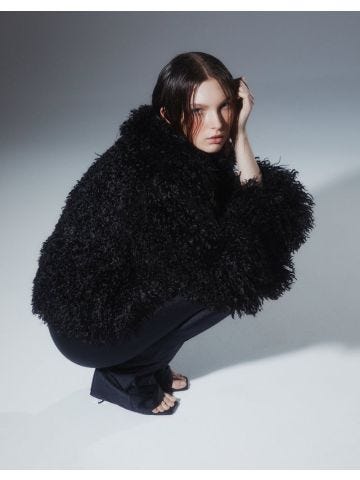 Faux fur coat