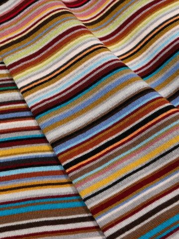 Multicolored striped scarf