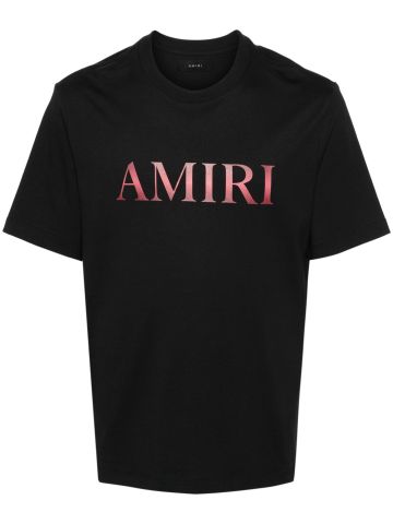 T-shirt con stampa logo rosso