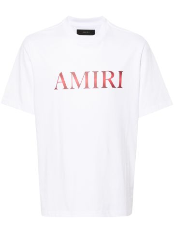 T-shirt con stampa logo rosso