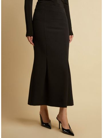 Inverted-pleats maxi skirt