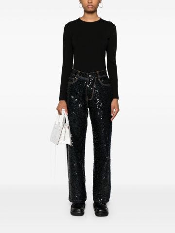 Straight Guff jeans with sequins