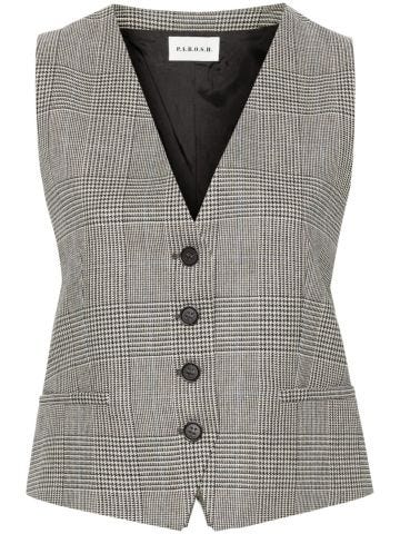 Houndstooth-pattern waistcoat