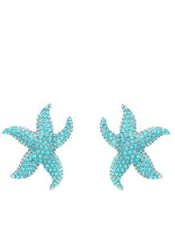 Astra earrings with light blue crystals