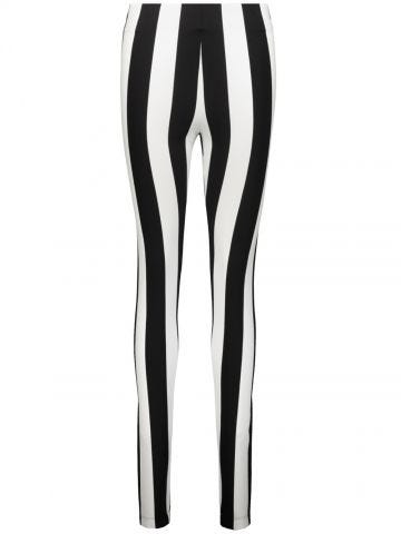 Black and white striped Leggins