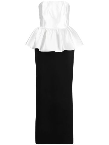 The Maddison long black and white dress