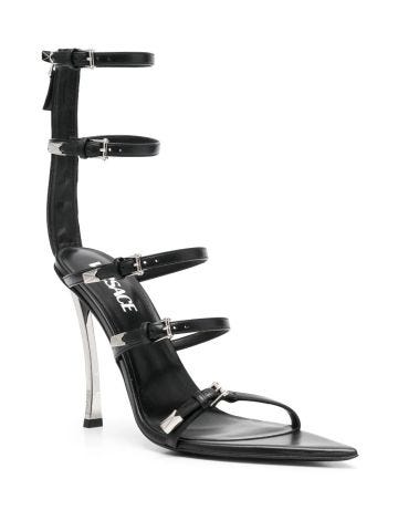 Black Pin-Point Sandals