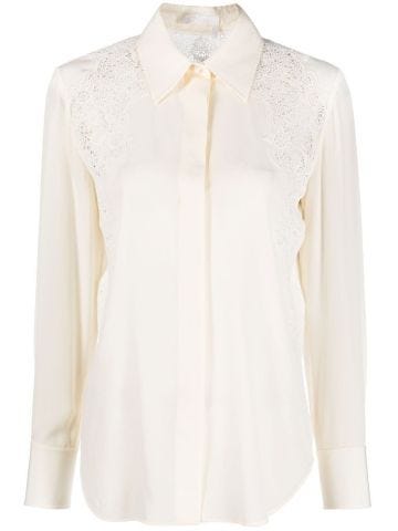 White shirt with lace details