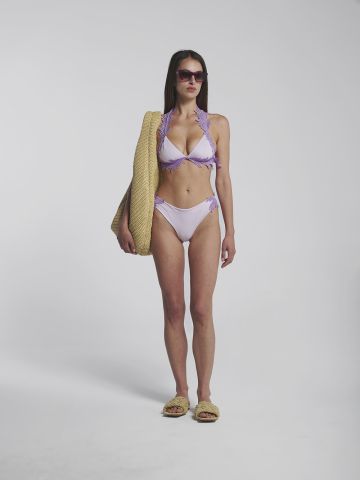 Lilac bikini set with Angel macramé lace