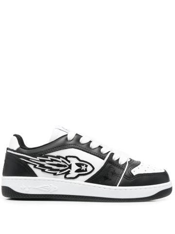 Ej Planet low white and black sneakers