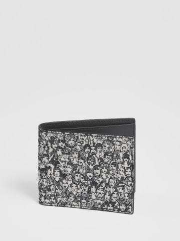 Bifold wallet print saffiano