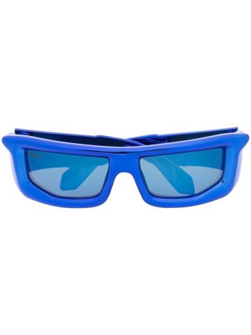 Volcanite squared blue sunglasses