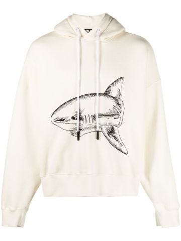 Beige sweatshirt with Split Shark print