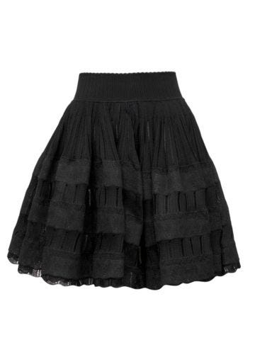 High-waisted flowing skirt