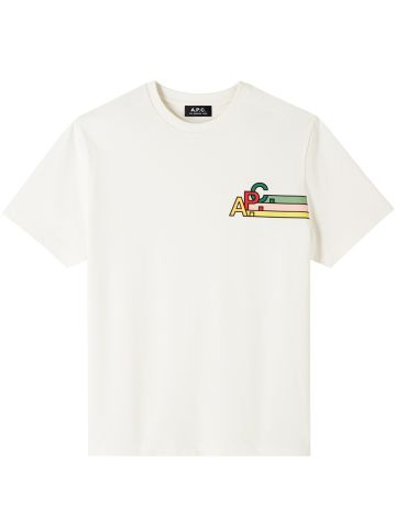 Isaac T-shirt with tricolored logo