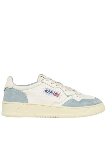 Low Medalist sneakers white and light blue suede