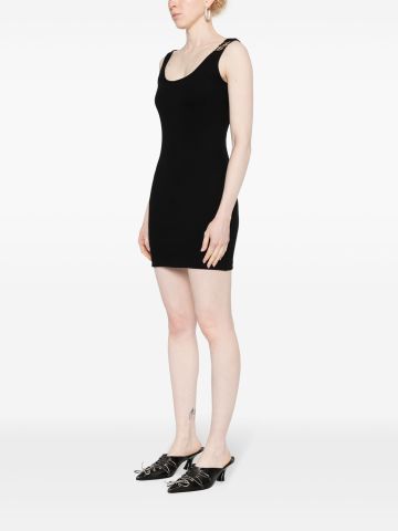 Short dress with logo application