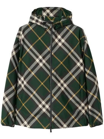 Green plaid pattern jacket